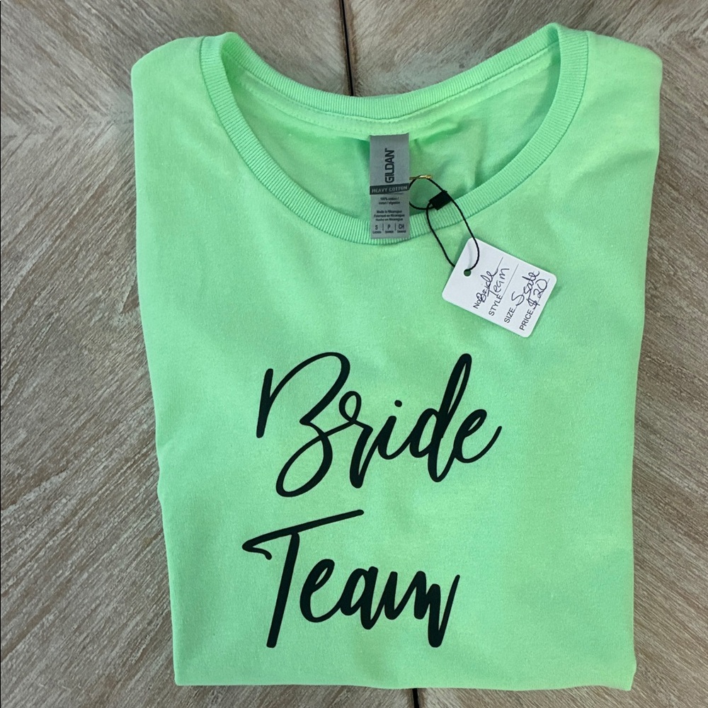 Gildan Women's Bright Green 'Bride Team' Tee